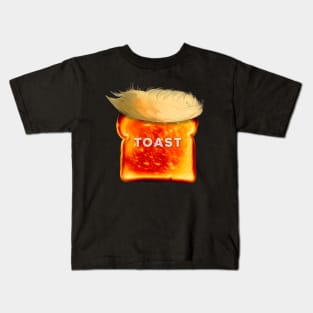 Trump is Toast: Donald Trump Guilty in New York Civil Fraud Case on a Dark Background Kids T-Shirt